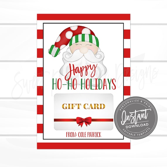 EDITABLE Christmas Gift Card Holder, Teacher Gift Coffee, Generic Gift Card, Printable Staff Appreciation Gift From Student, INSTANT ACCESS Il_570xn