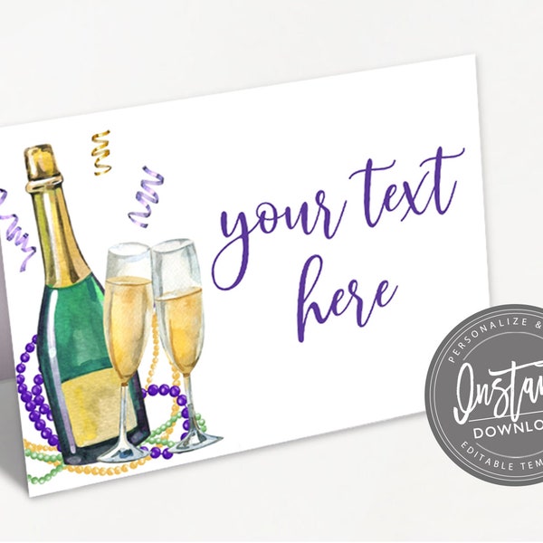 mardi gras champagne earrings