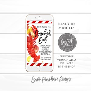 Crawfish Boil Invitation, Any Occassion Crawfish Boil invitation, Editable Graduation Birthday company Invitation, Instant Access EDIT NOW image 2