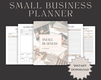 Small Business Planner Digital Download, Entrepreneur Organizer, Budget Tracker, Sales & Inventory Printable