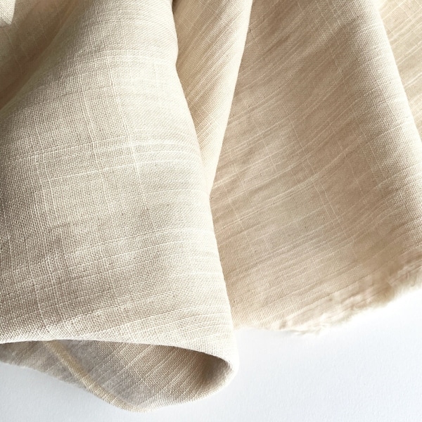 Japanese fabric, Cotton double gauze fabric, Natural/Cream, Half yard, 50cm