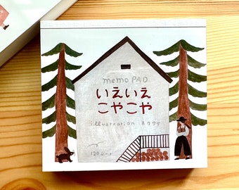 Cabin and house memo pad, Necktie, Cozyca products, Japanese stationery