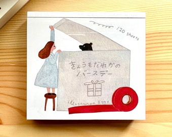 Someone's birthday memo pad, Necktie, Cozyca products, Japanese stationery