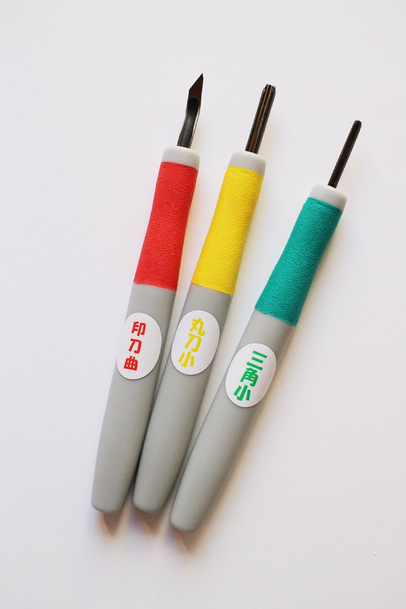 Download japanese stamp carving knife set. stamp carving tools. diy