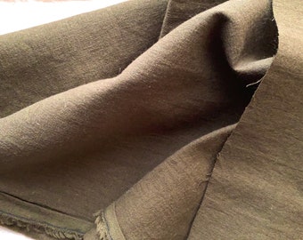Japanese fabric, Cotton linen blend fabric, Moss green, Half yard, 50cm