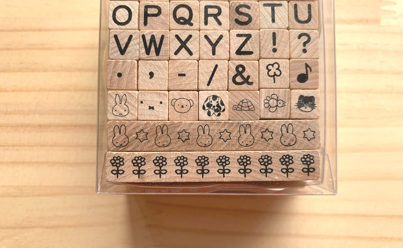 miffy rubber stamps alphabet rubber stamp set japanese wood mounted stamps scrapbooking uppercase letter stamps snail mail planner