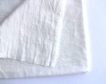 japanese double gauze fabric, cotton slub double gauze fabric, off white, half yard