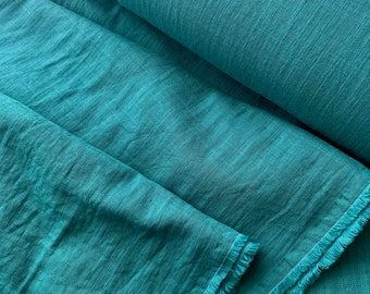 Japanese fabric, Cotton double gauze fabric, Blue green, Half yard, 50cm