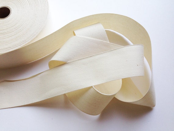 Japanese Cotton Tape, Pure Cotton Ribbon, 40mm Wide, 30meters per Roll 