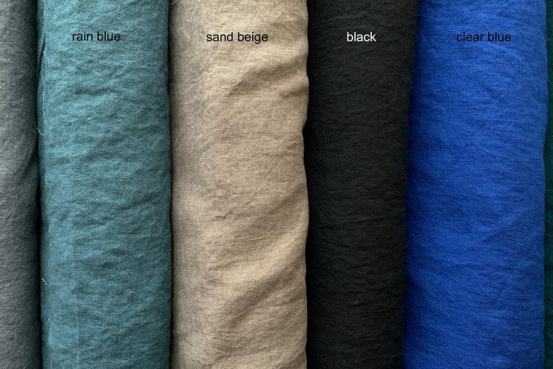 half yard black medium weight linen canvas fabric 50cm japanese pure linen fabric