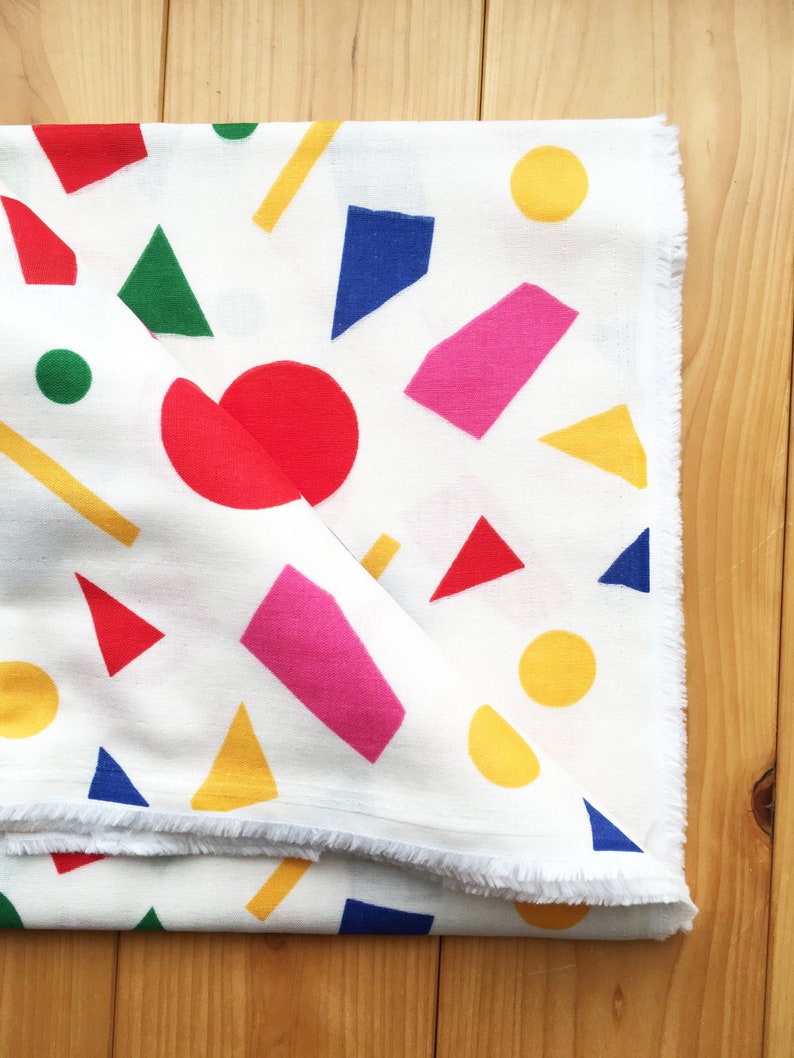 half yard japanese fabric 50cm solid cotton double gauze mixed color geometric pattern