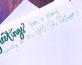 Handwritten Letter from a North Pole Elf