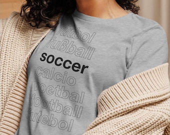 Global Fussball Sprachen Shirt, International Tee