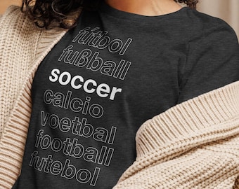 Global Fussball Sprachen Shirt, International Tee