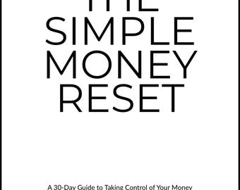 The Simple Money Reset Workbook | 30-Day Budget Planner | Debt & Savings Tracker | Digital Download