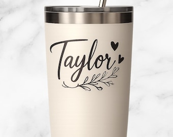Bicchiere da 20 once personalizzato con incisione laser, tazza da viaggio in acciaio inossidabile personalizzata