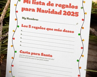Lista de Deseos Navideños para Niños – Versión PDF en Español
