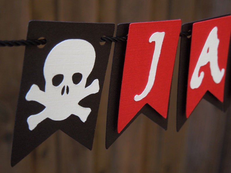 Mini Cake Banner Bunting for Pirate Birthday Party image 4