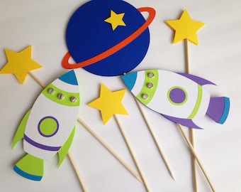 Rocket Ship Centerpiece set