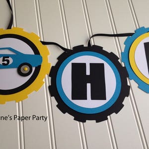 Race Car Birthday Banner