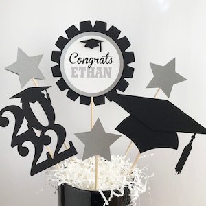 Graduation Centerpiece Set 2025 - Personalized 2025 Graduation Decor