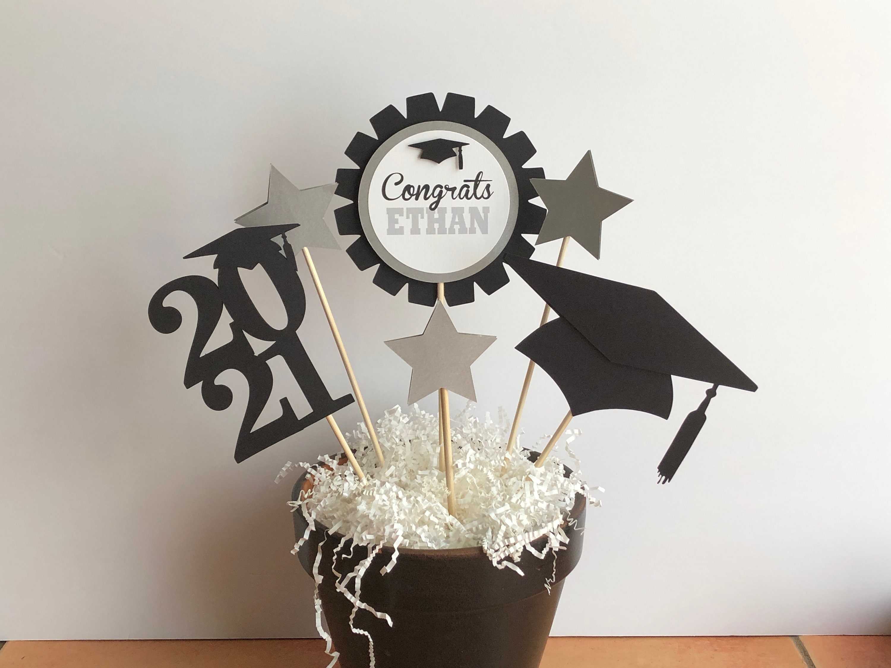 Graduation Centerpiece Picks 2021 Personalized 2021 Etsy
