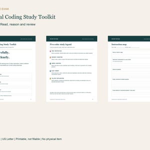 医療コーディング学習ツールキット（印刷可能なPDF版）｜20ページ、ハイライトガイド、解答例、推論ワークシート付き