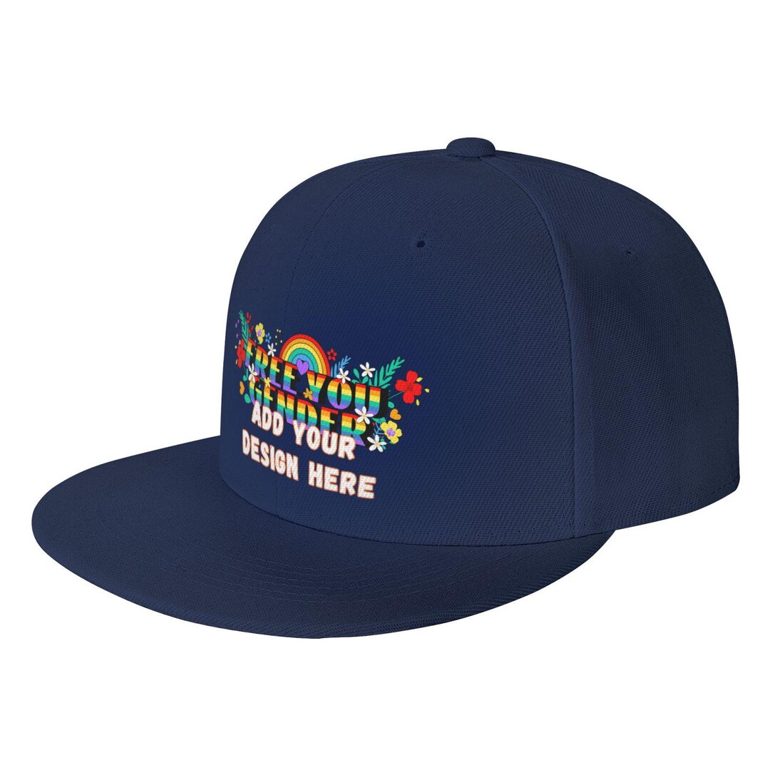 Custom Hats With Customized Patterns and Text, Flat-brimmed Baseball ...