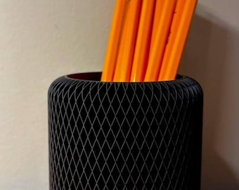 Pencil Holder | Geometric Desk Organizer | Japandi Style | Minimalist Office Decor