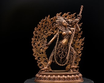 Copper Vajrayogini Statue Tibetan Buddhist Dakini Wisdom Protection Deity