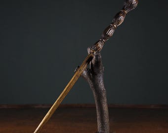 Handcrafted Black Limba Wood Wand – Spellcasting Wand for Wizards and Witches