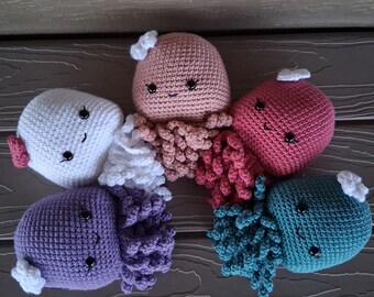 Handmade Crocheted Cotton Octopus Rattle *Baby Toy* Sea Creature*