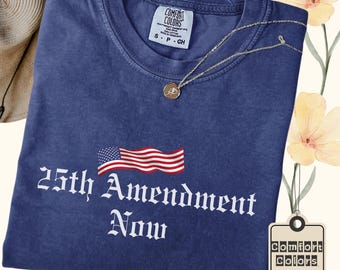Comfort Colors® 25th Amendment Now Tshirt, Political Statement T-shirt, Anti Maga t-shirt, Subtle FDT