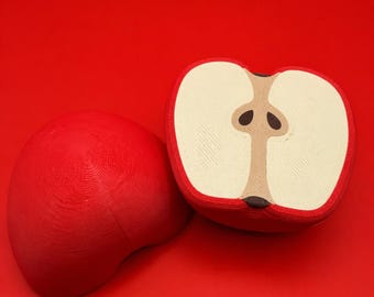 Manzana magnética impresa en 3D / Comida de juguete para juegos de imitación que se puede cortar, artículo de cocina Montessori