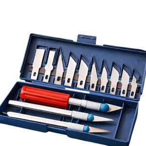Conjunto de facas de precisão para artesanato, 13 lâminas, 3 cabos, kit para hobby, ferramentas de corte artísticas