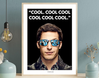 Jake Peralta Inspired Minimal Poster | Brooklyn Nine-Nine | Fan Art | Detective Comedy TV Wall Art