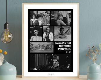 Scarface | Wall Poster | Iconic Crime Movie Wall Art | Al Pacino | Ambition Cinematic Decor