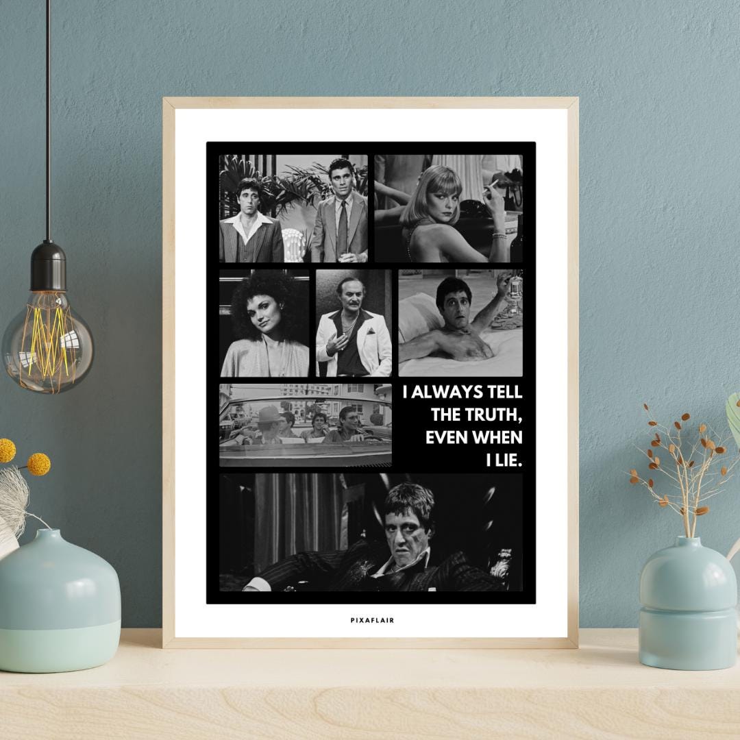 Scarface | Wall Poster | Iconic Crime Movie Wall Art | Al Pacino ...