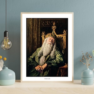 Harry Potter | Inspired Albus Dumbledore Portrait | Wall Art Print | Wizarding Decor Poster