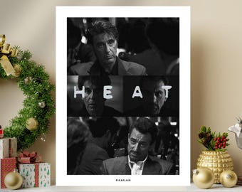 Heat, Movie Poster, B&W, The Heist Stare, Art Print, Printable