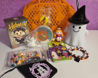 Halloween Boo Basket , 18-Piece Non-Candy Halloween Gift for Kids and Tweens