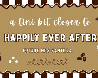 Banner para despedida de soltera con temática de martinis / "Un poco más cerca con un martinis" (Descarga digital)