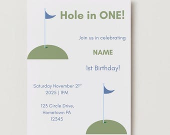 ¡Paquete de golf para el primer cumpleaños!