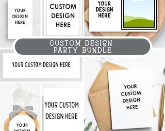 Paquete de diseño personalizado para fiestas / Editable en Canva / Solo archivos digitales