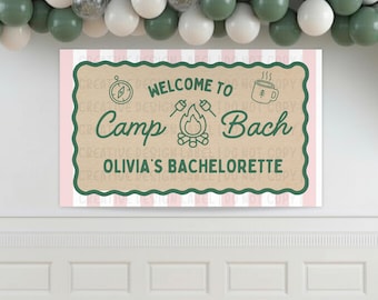キャンプバチェロレッテバナーモックアップ｜キャンプバチェロレッテテーマサイン｜DIY Canvaテンプレート（デジタルダウンロード）