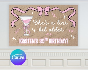 Tini Bit Older バースデーバナー | DIY ペイントサイン (デジタルダウンロード)