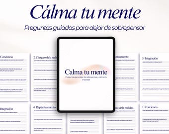 Diario Ansiedad Preguntas Guiadas Journaling Dejar de Sobrepensar Claridad Mental Autoconocimiento PDF Descargable