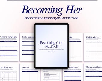 Becoming Her Workbook Identity Change Become Your Ideal Self Transformation Plan Habits Growth PDF