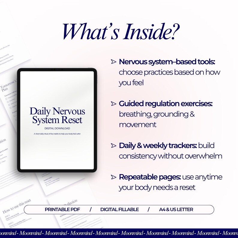 Nervous System Regulation Workbook Daily Reset Tools for Stress ...