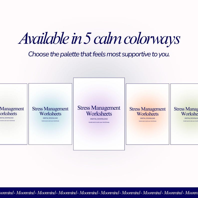 Stress Management Worksheets Printable Anxiety Relief Tools Calm ...